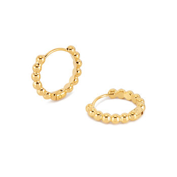 Small Bubble Huggie Hoop Earrings, 5 of 6
