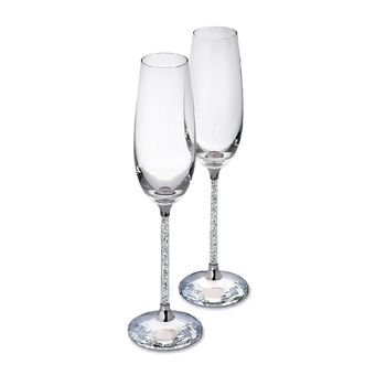 Pair Of Champagne Flutes With Swarovski Crystals, 2 of 3