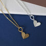 Gold Or Silver Origami Heart Charm Necklace, thumbnail 2 of 6