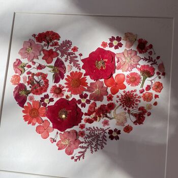 Pressed Flower Heart In A Frame, 3 of 3