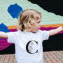 Initial And Birth Month Flower Children's T Shirt, thumbnail 1 of 12