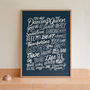 Dancing Queen Lyrics Print, Abba Poster, 16 Colour Options, thumbnail 2 of 10