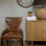 Vintage Faux Brown Leather Dining Chair, thumbnail 5 of 12