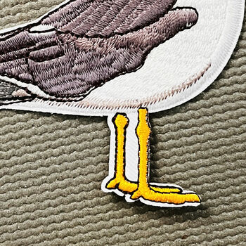 Embroidered Iron On Seagull Patch, 4 of 4
