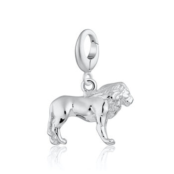 Lion Charm Necklace, Sterling Silver Or Gold Plated, 6 of 10