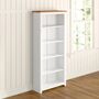 White Five Shelf Tall Bookcase, thumbnail 3 of 6