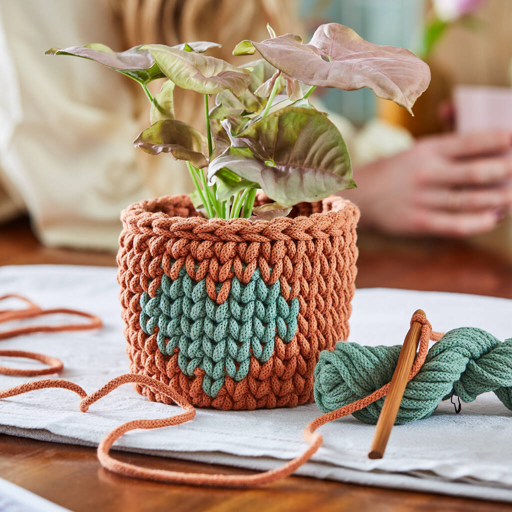 Crochet Heart Basket Kit, 1 of 5