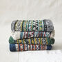 Fair Trade Fair Isle Knit Wool Lined Neckwarmer Scarf, thumbnail 6 of 9