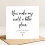 Personalised Better Place Birthday Card For Her Wife Girlfriend, thumbnail 3 of 8