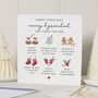 Cute Personalised Nanny And Grandad Christmas Card, thumbnail 1 of 7