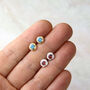 Sterling Silver Or Gold Birthstone Nest Stud Earrings, thumbnail 2 of 8
