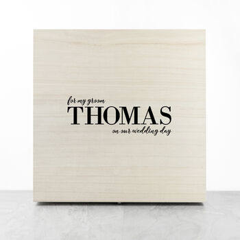 Personalised For My Groom Wedding Day Box, 9 of 9