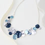 Hammered Blue Four Tone Statement Necklace, thumbnail 1 of 6