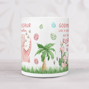 Personalised Godmother Mug 'Godmotherosaur', 3 of 5