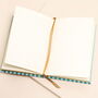 Green Stripe Dreams And Doodles Notebook, thumbnail 3 of 4