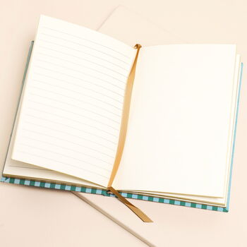 Green Stripe Dreams And Doodles Notebook, 3 of 4