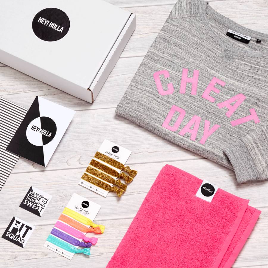 'Cheat Day' The Gym Sweatshirt Fit Kit, Gift Box By Hey Holla