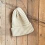 British Wool Rib Beanie Hat + Sock Set Oat, thumbnail 3 of 5