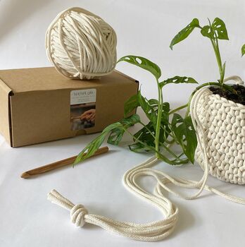 Digital Crochet Plant Pot Workshop And Craft Kit, 5 of 11
