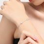Delicate Heart Bracelet In Sterling Silver, thumbnail 5 of 10