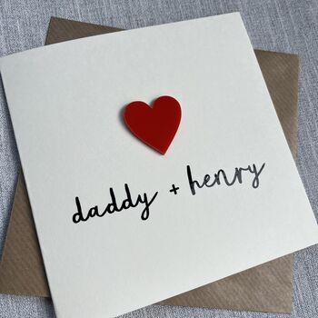 Daddy And Child's Name Father's Day Card, 4 of 6