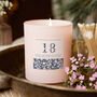 18th Birthday Gift For Girl Floral Pink Glass Candle, thumbnail 1 of 10