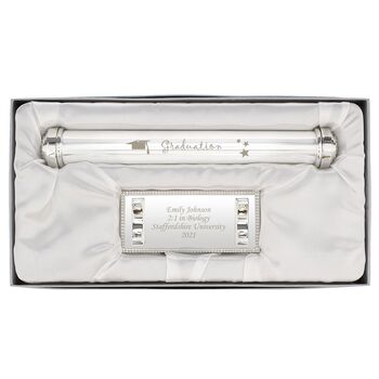 Personalised Graduation Silver Plated Certificate Holder, 2 of 2