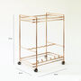 Handmade Bar Cart Trolley With Wine Rack Incorporated, thumbnail 3 of 5