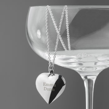 Personalised Sterling Silver Heart Necklace, 4 of 10