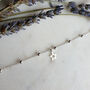 Sterling Silver Satellite Orb Star Charm Chain Anklet, thumbnail 3 of 5