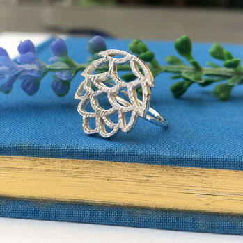 Sterling Silver Pine Cone Ring, 6 of 9