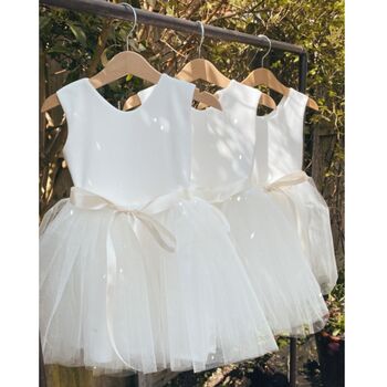 Sparkly Tulle Scoop Back Tutu Flower Girl Dress, 5 of 11