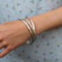 Sterling Silver Coil Bangles, thumbnail 2 of 6