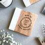 Personalised Anniversary Marble And Wood Coaster, thumbnail 1 of 9