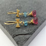 Swiss Blue Topaz And Pink Tourmaline Topaz Earrings, thumbnail 1 of 8