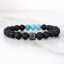 Men's Turquoise And Lava Bead December Birthstone Bracelet, thumbnail 5 of 10