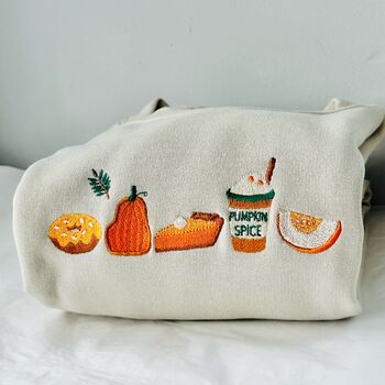 Pumpkin Spice Everything Embroidered Sweatshirt, 2 of 6