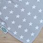 Bandana Dribble Bib Grey With White Stars, thumbnail 2 of 2