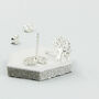 Sterling Silver 50th Tree Of Life Ear Studs, thumbnail 6 of 8