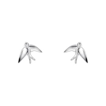 Sterling Silver Bluebird Stud Earrings, 2 of 5