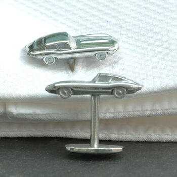 Genuine Upcycled Jaguar E Type Car Cufflinks, 3 of 6