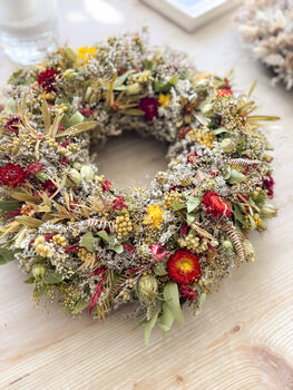 Statice Dried Wreath For Christmas, 4 of 6