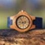 Nalu Small Bamboo Watch With Blue Cork Strap, thumbnail 8 of 9