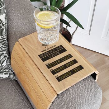 Personalised Wooden Tennis Sofa Tray, 2 of 3