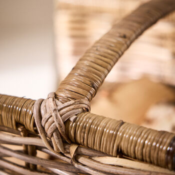 Open Ended Wicker Log Cradle Basket, 3 of 4