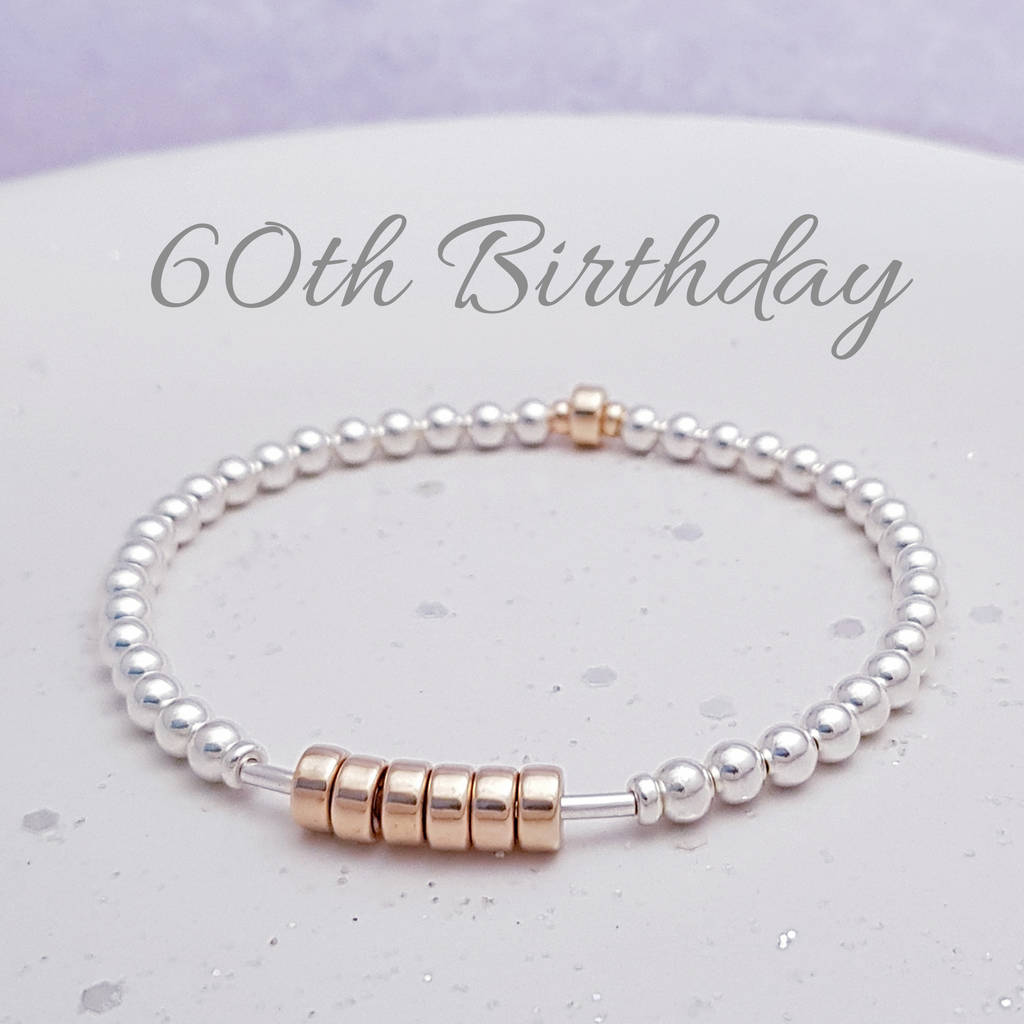 60th Milestone Birthday Bracelet, 1 of 6
