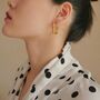 Gilda 90s Inspired Minimal Gold Plated Earrings, thumbnail 4 of 4