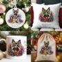 Personalised German Shepherd In Christmas Lights, thumbnail 1 of 10