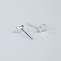 Sterling Silver Simple Curved Stud Earrings, thumbnail 2 of 5