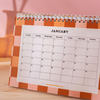 2023 Desk Calendar A5 | Checkers Pastels, 3 of 12